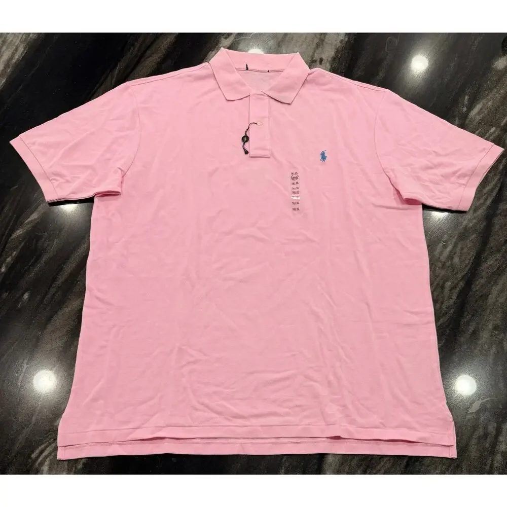 Polo Ralph Lauren Mens 2XLT Tall Mesh Polo Shirt Pony Big Tall Classic Fit NWT